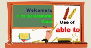 How to Use able to as an Auxiliary Verb with the Main Verb (V1) in the Present Tense